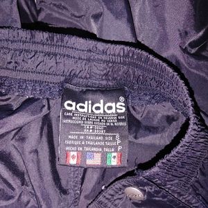 Adidas nylon tear away pants vintage.